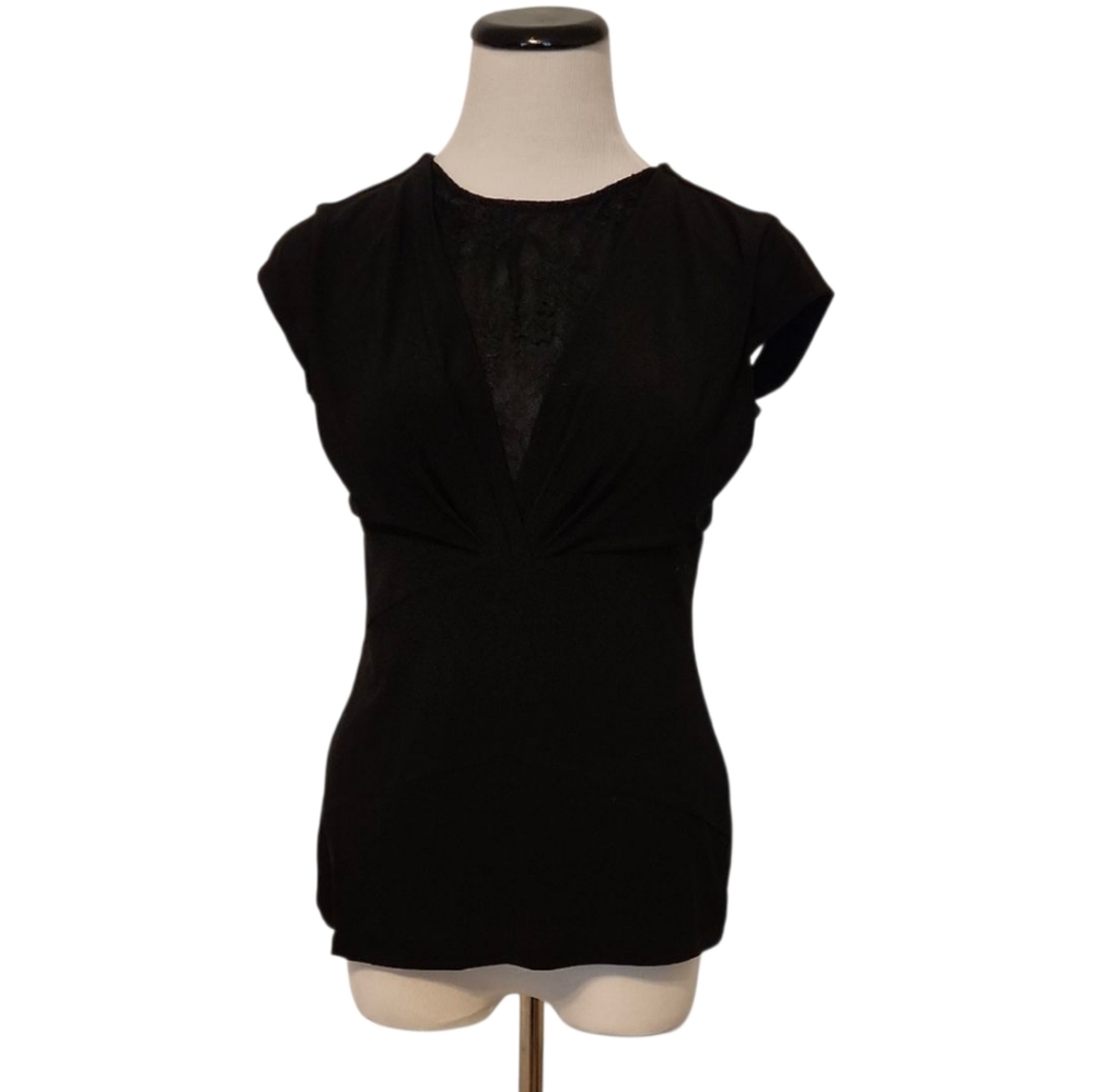 White House Black Market Elegant Black Blouse